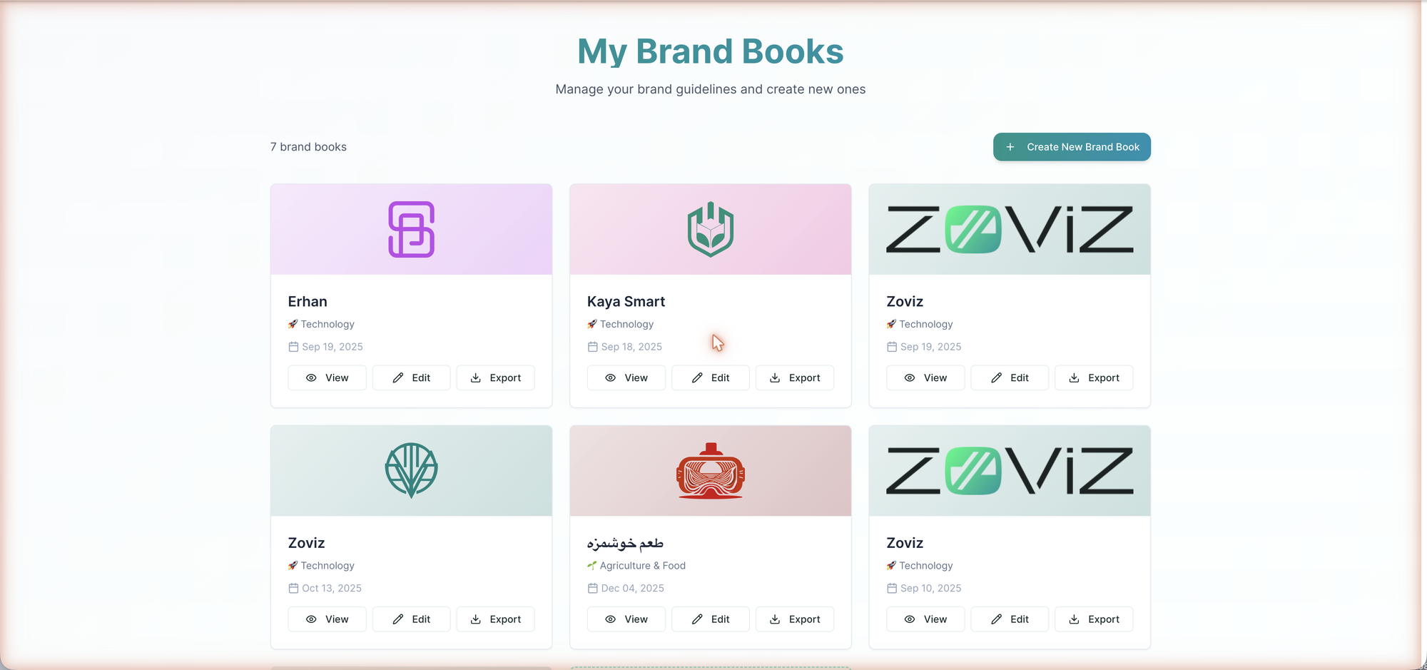 The Brand Book Generator — manage, edit, and export professional brand books