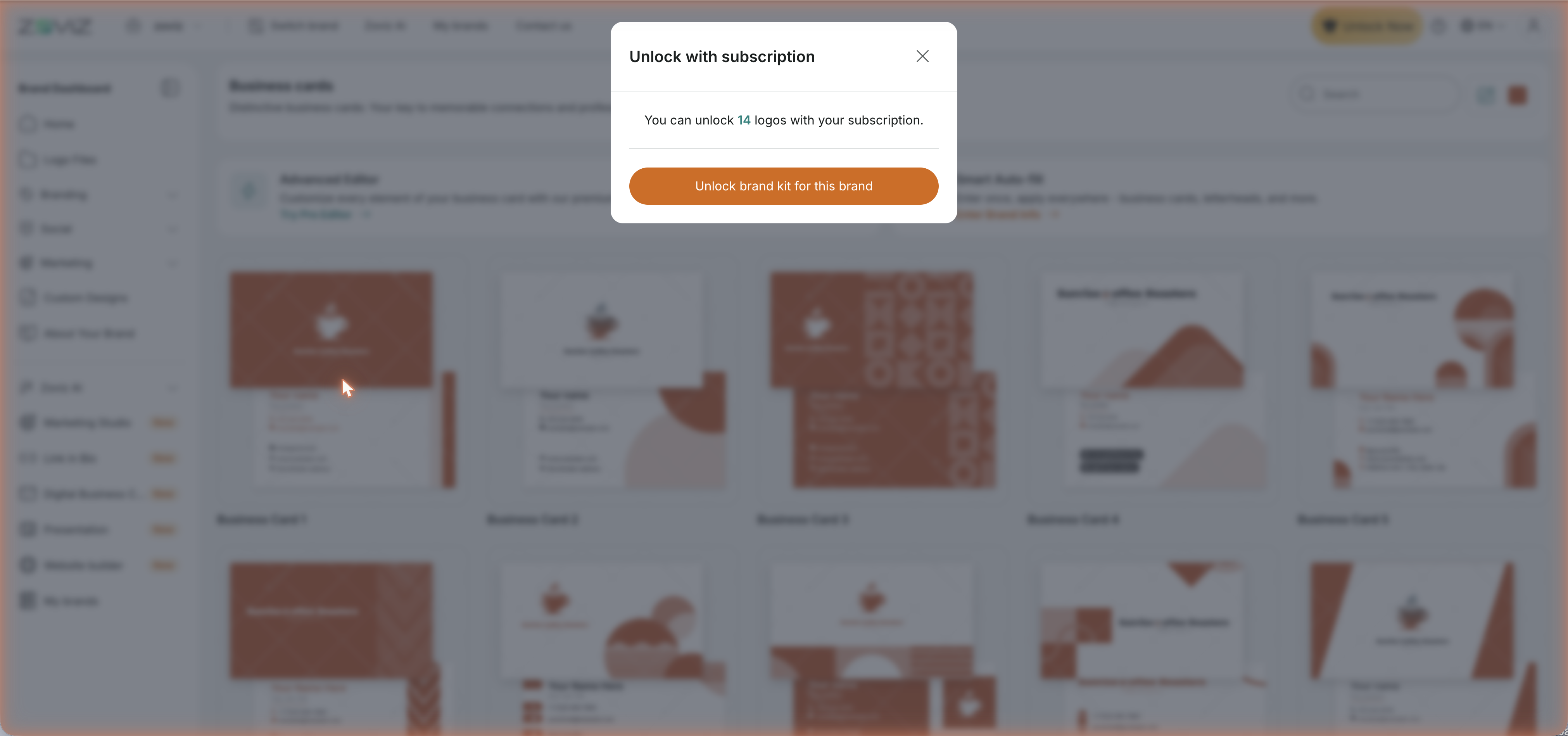 Unlocking a brand from your subscription's quota